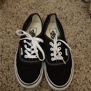 Vans Black and White Canvas Sneakers